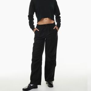 NWT Aritzia TNA black tie cargo pants size xxs